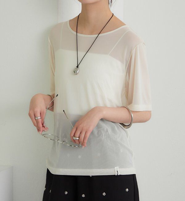  「チュールシアーTシャツ」|Tシャツ・カットソー|