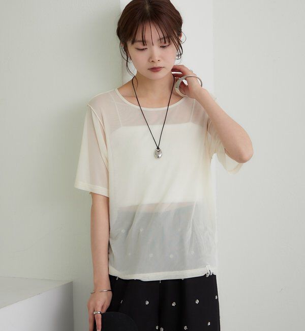  「チュールシアーTシャツ」|Tシャツ・カットソー|