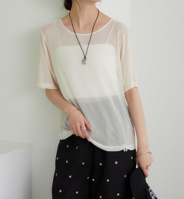  「チュールシアーTシャツ」|Tシャツ・カットソー|