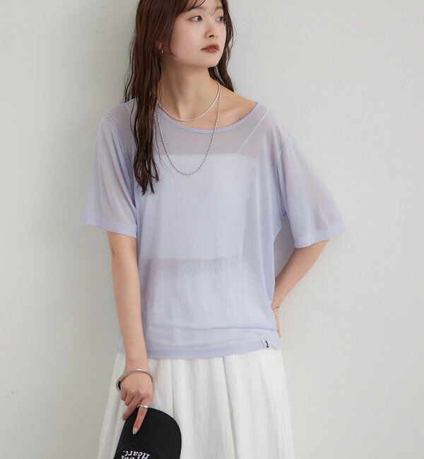  「チュールシアーTシャツ」|Tシャツ・カットソー|
