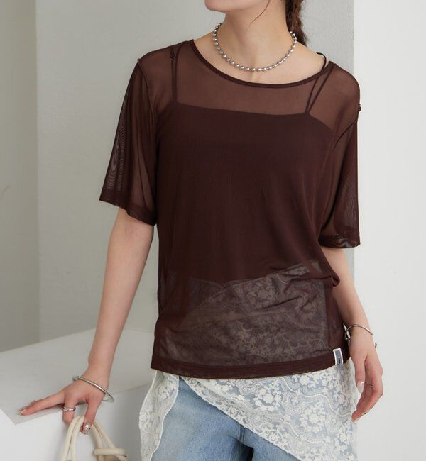  「チュールシアーTシャツ」|Tシャツ・カットソー|