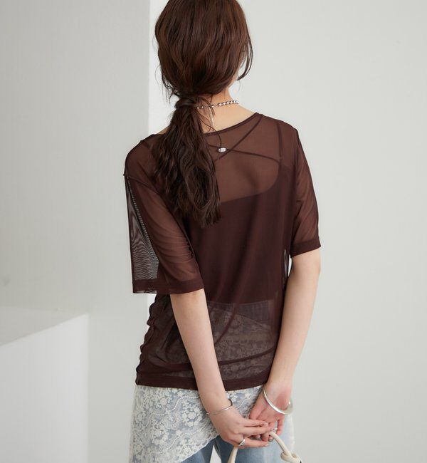  「チュールシアーTシャツ」|Tシャツ・カットソー|