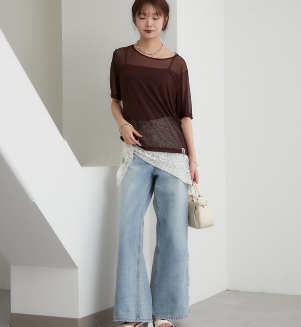  「チュールシアーTシャツ」|Tシャツ・カットソー|