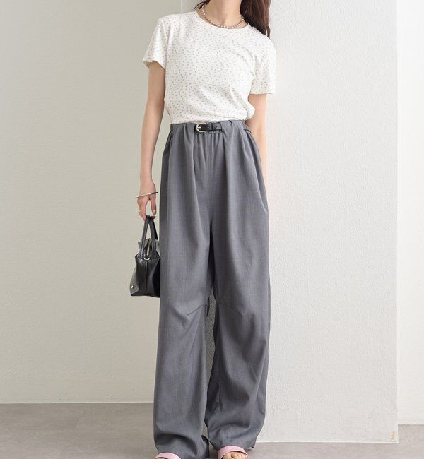  「クルーチビフラワーTシャツ」|Tシャツ・カットソー|