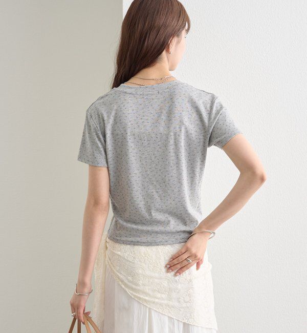  「クルーチビフラワーTシャツ」|Tシャツ・カットソー|