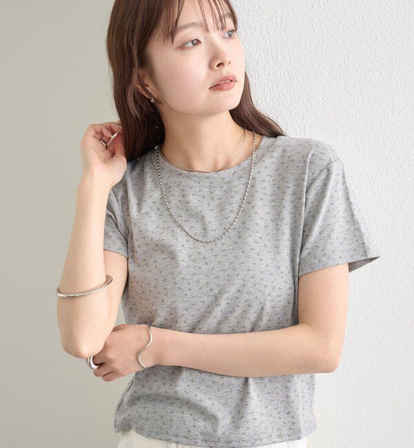  「クルーチビフラワーTシャツ」|Tシャツ・カットソー|