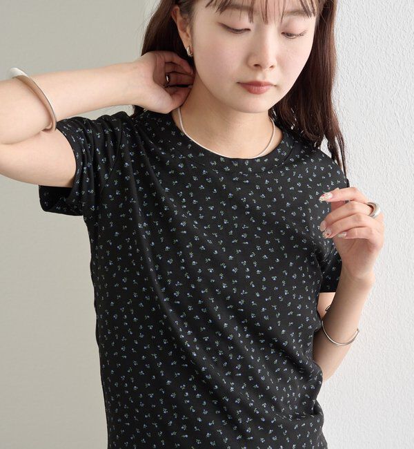  「クルーチビフラワーTシャツ」|Tシャツ・カットソー|