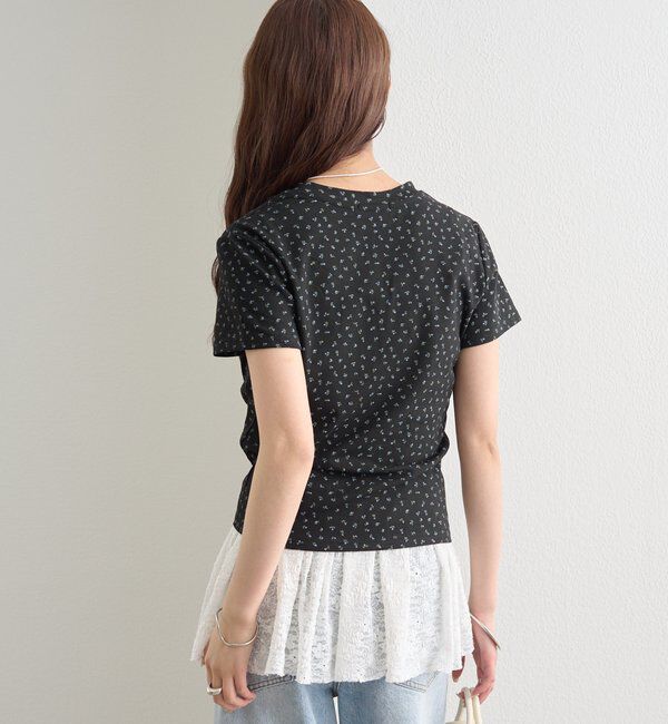  「クルーチビフラワーTシャツ」|Tシャツ・カットソー|