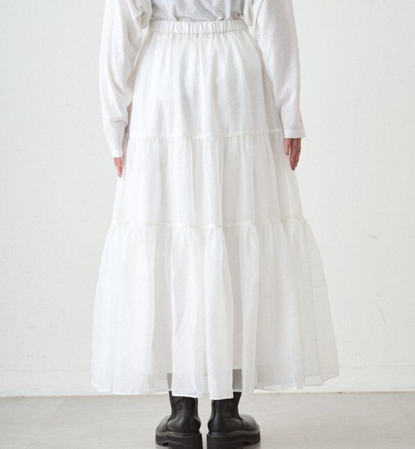  「オーガンジーティアードスカート」|スカート|