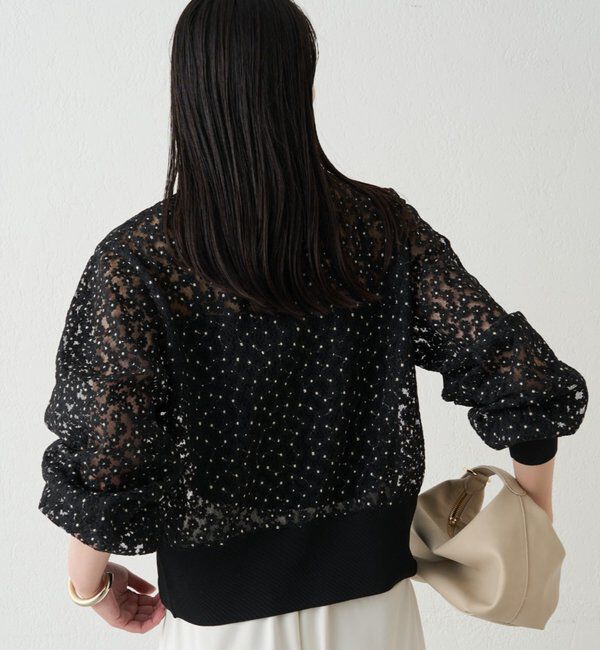  「コクーンスリーブフラワーカーデ」|ニット・セーター|