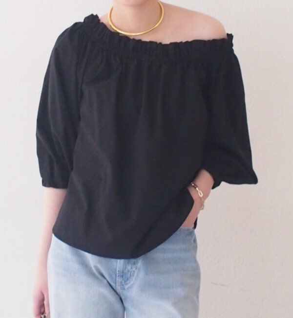  「オフショルブラウス」|シャツ・ブラウス|ブラック