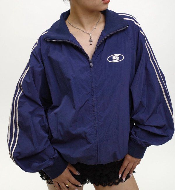  「【SLOPPY/スロッピー】 Sロゴナイロントラックジャケット」|その他|インディゴブルー