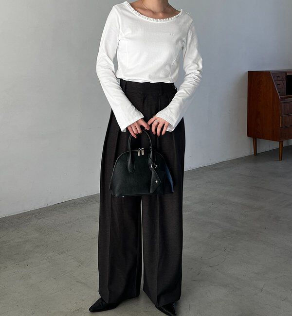  「〈C.L〉フリル襟ボートネックTシャツ」|Tシャツ・カットソー|