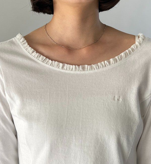  「〈C.L〉フリル襟ボートネックTシャツ」|Tシャツ・カットソー|