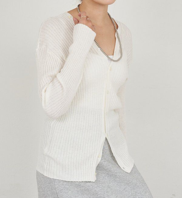  「2WAYリブカーディガン」|カーディガン|