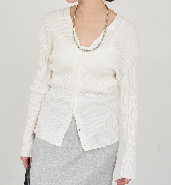  「2WAYリブカーディガン」|カーディガン|