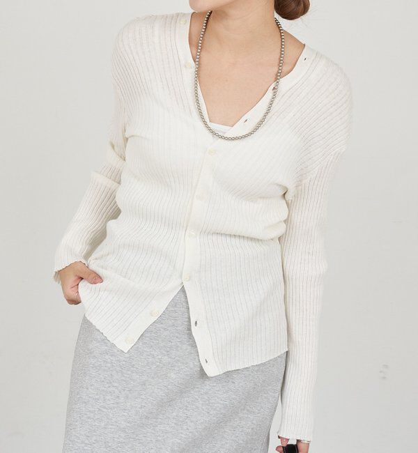  「2WAYリブカーディガン」|カーディガン|