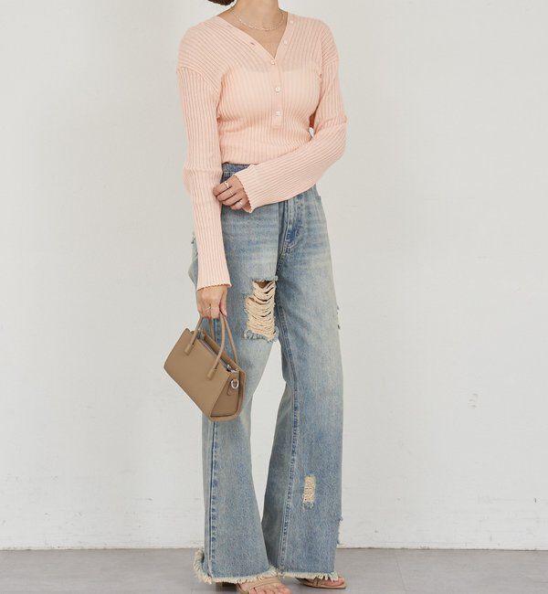  「2WAYリブカーディガン」|カーディガン|