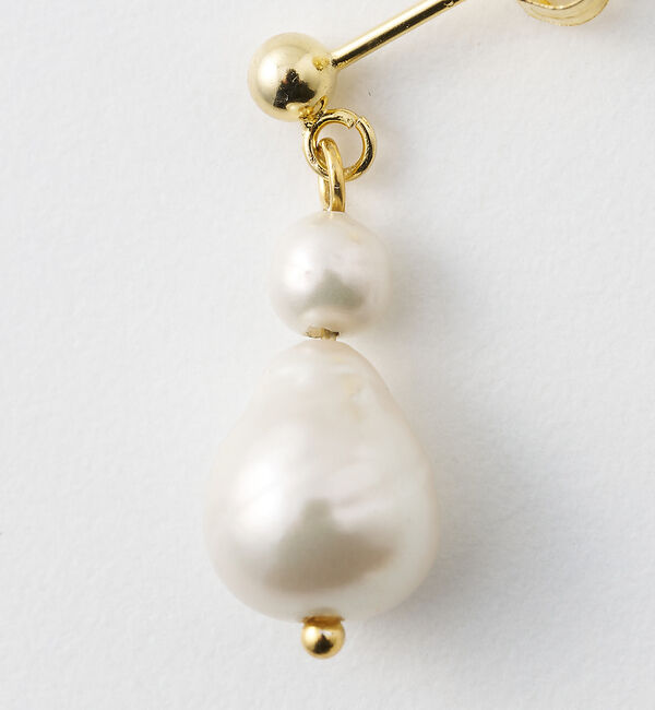 collex「【Ljud/ユード】ガラスバロックパールツインピアス」|ピアス|