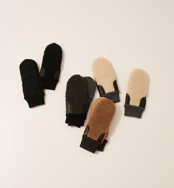 collex「【福田手袋】【タッチパネル対応】ボアミトングローブ」|手袋|