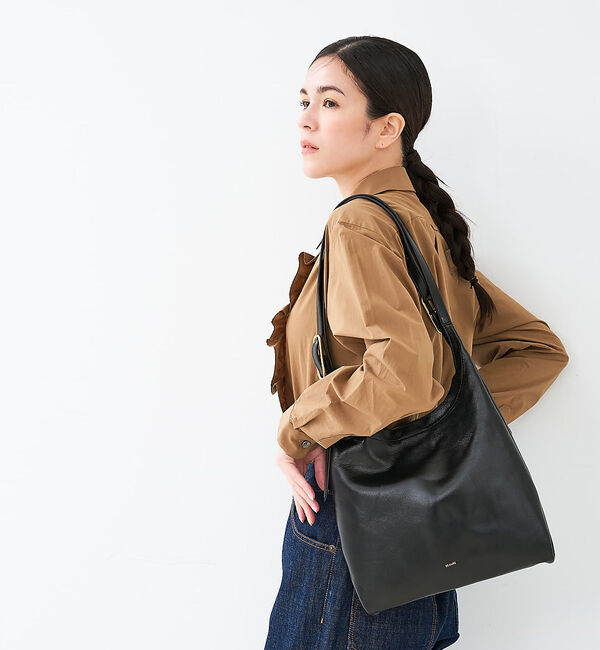 collex「【WEB限定】【BEAURE/ヴュレ】カウレザー トライアングル トートバッグ」|ショルダー・メッセンジャー|