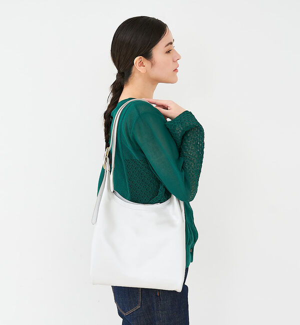 collex「【WEB限定】【BEAURE/ヴュレ】カウレザー トライアングル トートバッグ」|ショルダー・メッセンジャー|