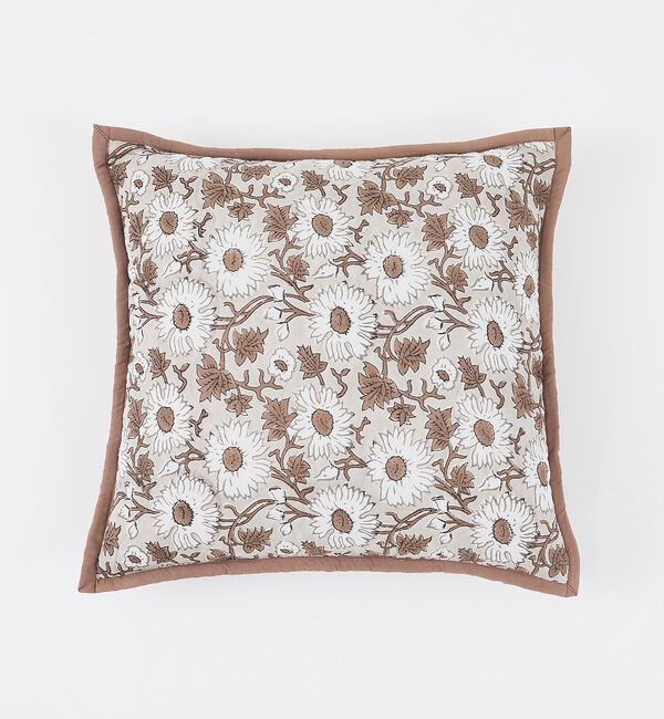 collex「【26SS新色】ブロックプリント キルトクッションカバー 45&times;45【予約】」|その他|