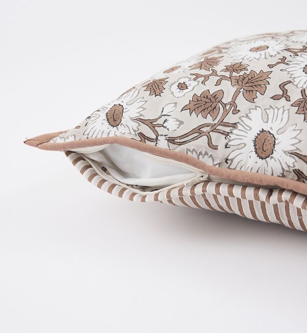 collex「【26SS新色】ブロックプリント キルトクッションカバー 45&times;45【予約】」|その他|