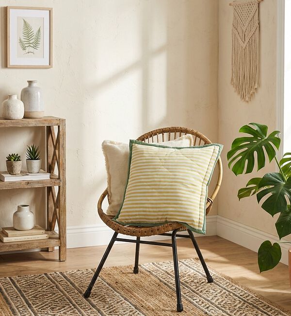 collex「【26SS新色】ブロックプリント キルトクッションカバー 45&times;45【予約】」|その他|