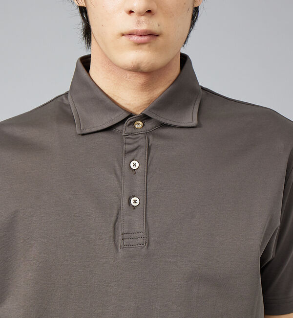 ABAHOUSE「コンパクト シルケット スムース ポロシャツ」|ポロシャツ|