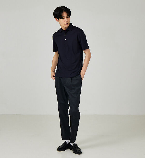 ABAHOUSE「【FLEX COOL】接触冷感 アイスピケ ストレッチ ポロシャツ」|ポロシャツ|