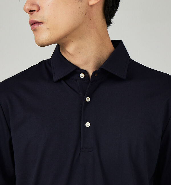 ABAHOUSE「【FLEX COOL】接触冷感 アイスピケ ストレッチ ポロシャツ」|ポロシャツ|