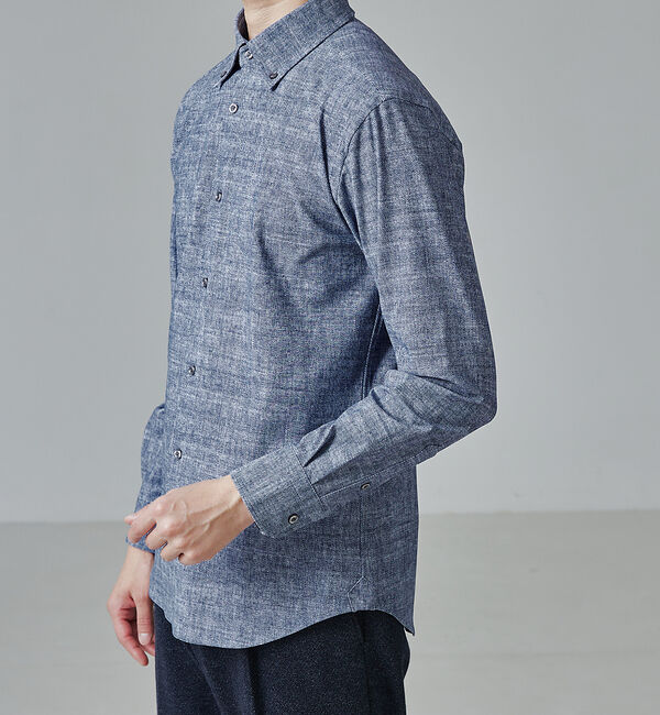 ABAHOUSE「【FLEX SHIRTS】DryMoment シャンブレー シャツ」|シャツ・ブラウス|