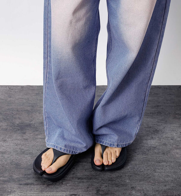 ABAHOUSE「SLUB DENIM BAGGY PANTS /スラブ デニム バギー パンツ/」|デニム|