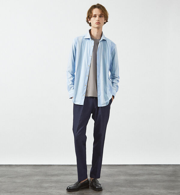 ABAHOUSE「【FLEX SHIRTS】360&deg;ストレッチ パッチワークストライプシャツ /」|シャツ・ブラウス|