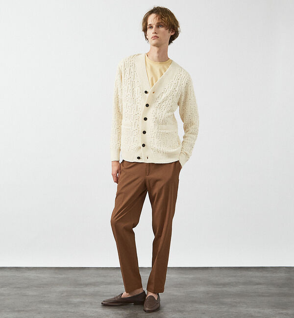 ABAHOUSE「【スカシ柄】インディゴヤーン接結カーディガン」|カーディガン|