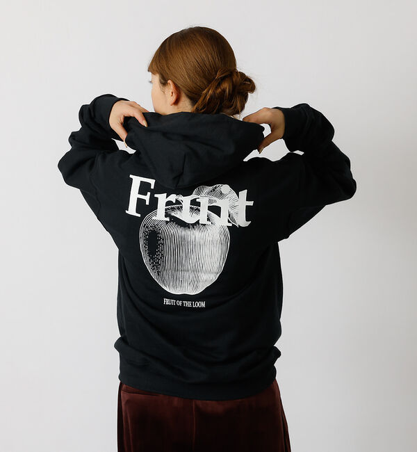 ABAHOUSE「【FRUIT OF THE LOOM】PRINT HOODIE3/ユニセックス【」|パーカー|ブラック