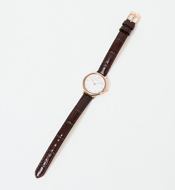 Rouge vif「【PIERRE LANNIER】ノバコレクションピンクゴールド P427C900」|腕時計|ダークブラウン