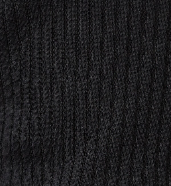 Rouge vif「シルク混ワイドリブポロニット」|ニット・セーター|