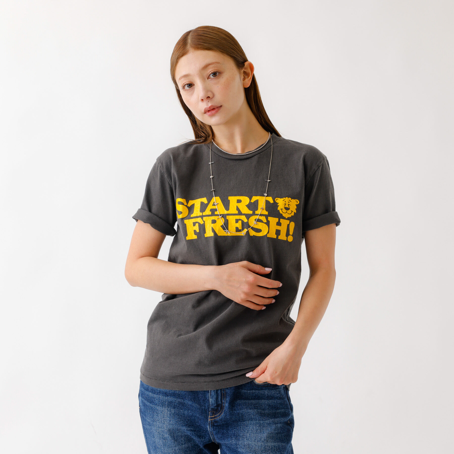 Rouge vif「【MIXTA/ミクスタ】プリント Tシャツ / ロゴTシャツ / ねこ / 半袖」|Tシャツ・カットソー|