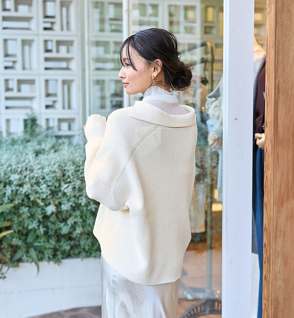 Rouge vif「衿付片畦ニットプルオーバー」|ニット・セーター|