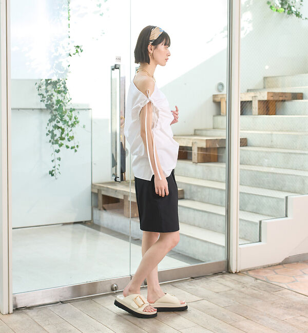 Rouge vif「ギャザーアシンメトリーブラウス」|シャツ・ブラウス|