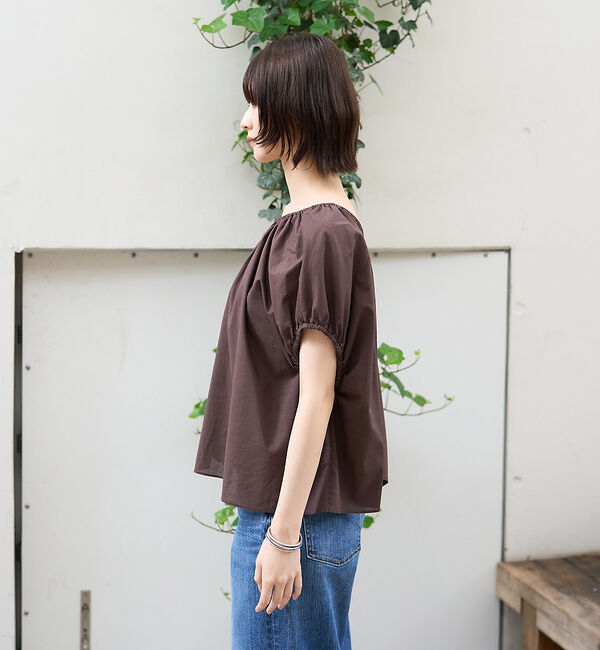 Rouge vif「コットンギャザーパフブラウス」|シャツ・ブラウス|