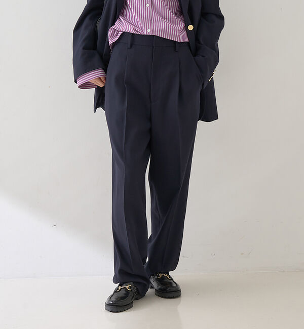 Rouge vif「【セットアップ対応】メンズライクウール混サキソニーテーパードパンツ」|その他|