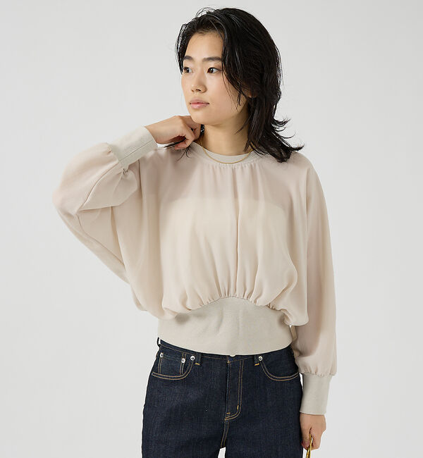 Rouge vif「ストレッチジョーゼットブラウス」|シャツ・ブラウス|