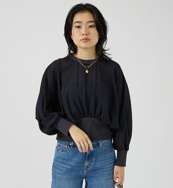 Rouge vif「ストレッチジョーゼットブラウス」|シャツ・ブラウス|