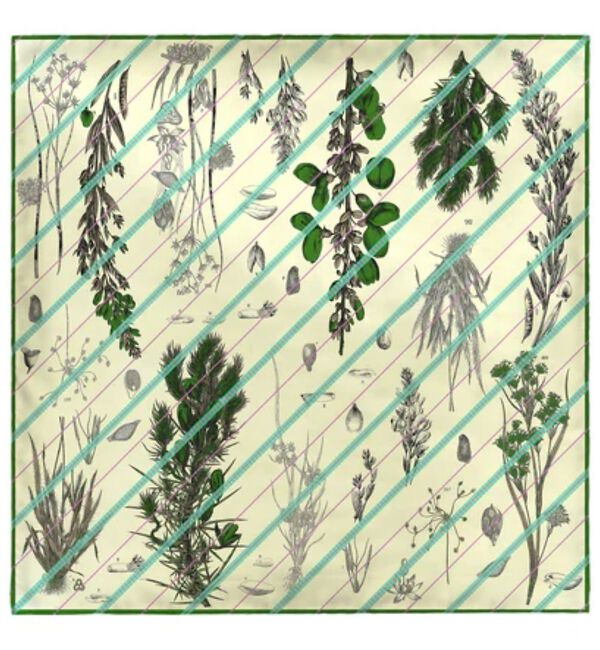 Rouge vif「【manipuri/マニプリ】ボタニカルフラワー/コラージュボタニカルフラワーシ」|バンダナ・スカーフ|