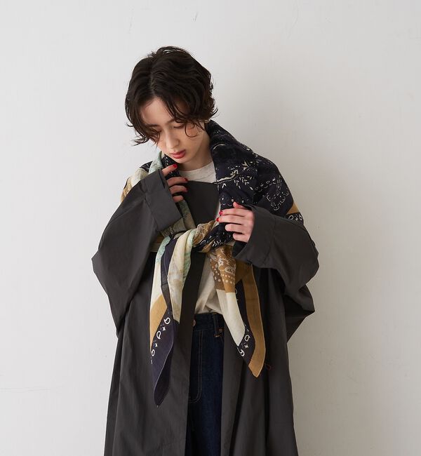 Rouge vif「【manipuri/マニプリ】フラグメントバンダナ コットンシルクストール 12」|マフラー|