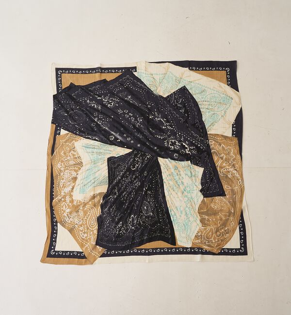 Rouge vif「【manipuri/マニプリ】フラグメントバンダナ コットンシルクストール 12」|マフラー|