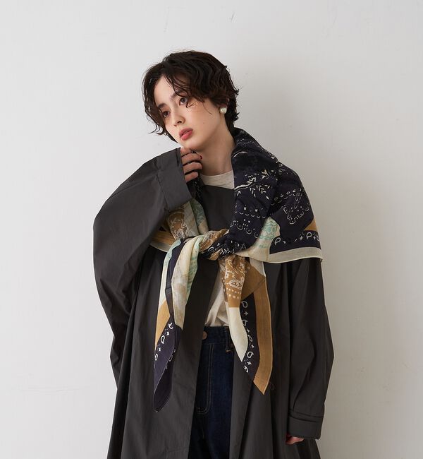 Rouge vif「【manipuri/マニプリ】フラグメントバンダナ コットンシルクストール 12」|マフラー|